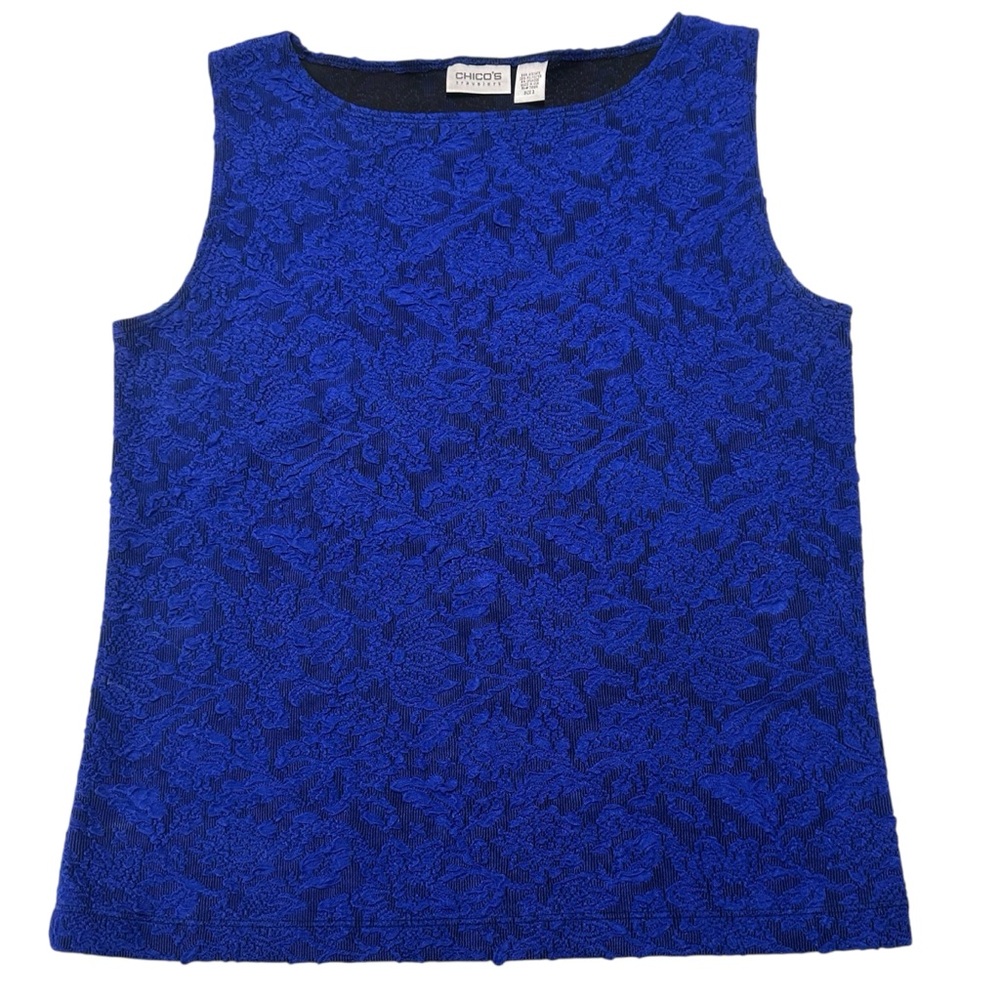 Chico's Fitted Blue Tank Top